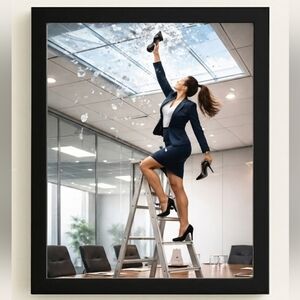 8x10 Glass Front Frame – “Breaking Barriers” Empowerment Artwork